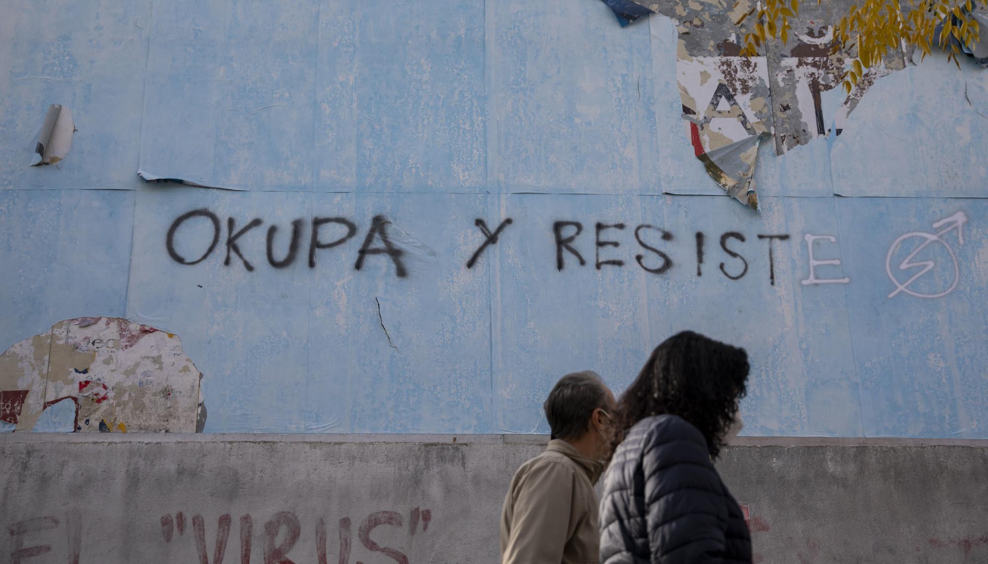 Pintada ocupacion en Tetuan